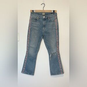 Citizens if Humanity Demy cropped flare jeans , sz : 28